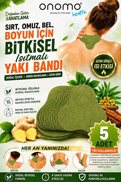 Onomo Health Sırt, Omuz, Bel, Boyun, Fıtık Için Bitkisel Isıtmalı Yakı Bandı ...