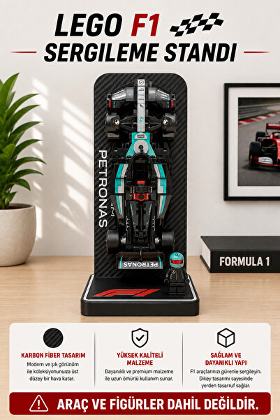 RUVORI Lego F1 Speed Champions Takımlı Sergileme Standı - Mercedes F1 Team