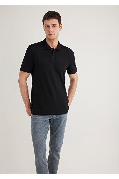 Mavi Black (Tencel) ™ ) Liyosel Blended Polo T-Shirt Regular Fit / Normal Cut...
