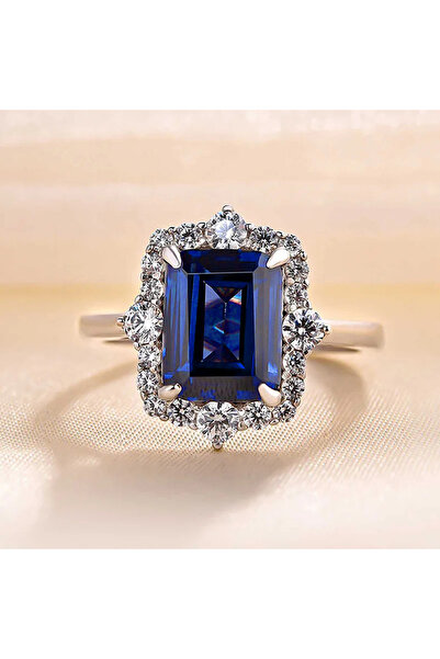 Choice 7 Q700 Huitan Noble Women Blue Cubic Zirconia Rings Luxury Accessories...
