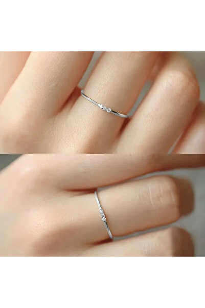 choice2 6 T0543 Huitan Minimalist Small CZ Finger Rings for Women Metal Silve...