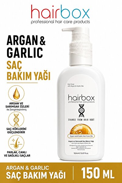 HAİRBOX Hair Care Oil with Argan and Garlic Extract, Hair Growth, Anti-Hair L...