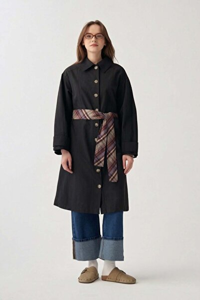 ALLDAY Μαύρη αντιανεμική καμπαρντίνα