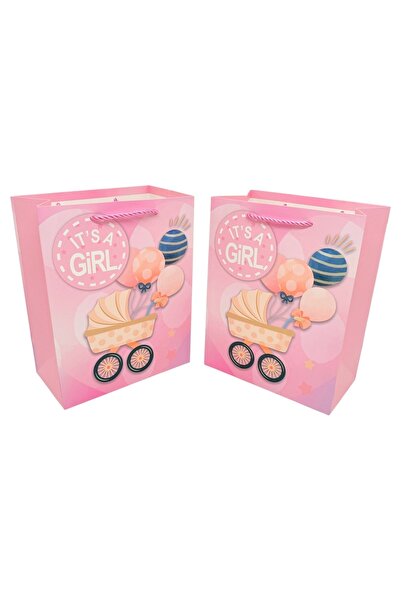 AFO Set 12 Pungi Cadou It's a Girl Roz 18x23x10