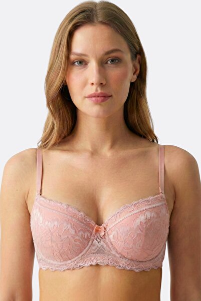 hadiora Women's Powder Lace Unassisted Bra