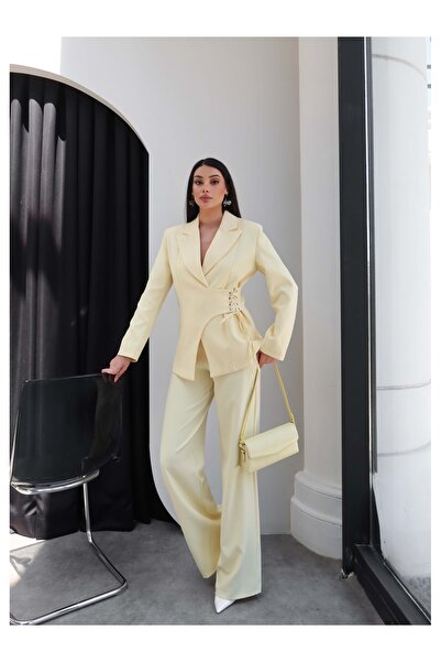 ESRAHELVACI Σετ Παντελόνι και Μπουφάν με Λεπτομέρεια Κρίκων