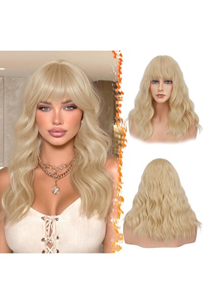 Dotail BARSDAR Κυματιστή Περούκα με Αφέλειες, μήκους 45 εκ., Συνθετικά Μαλλιά...