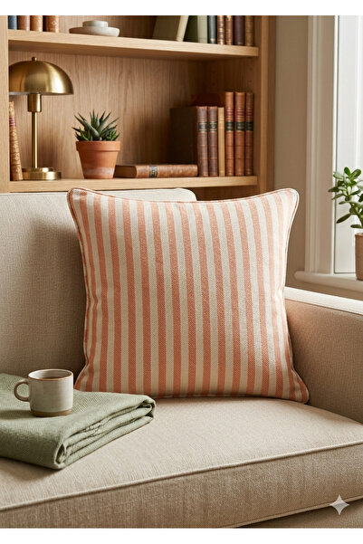 PAZARSEN Striped Cotton Linen 2-Piece Throw Pillow Cover