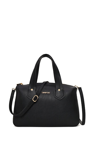 Derimod Γυναικεία μαύρη τσάντα ώμου με μακρύ λουράκι 26SBD2021FT
