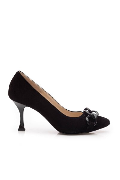 UrbanShoes Pantofi eleganți damă din piele naturală - 21164 Negru Velur