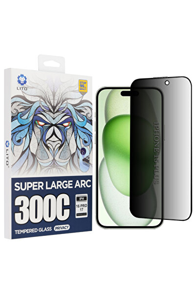 Lito Protective film for iPhone 15 Plus, Privacy; Anti-shock, black