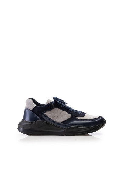 UrbanShoes Pantofi sport barbati din piele naturala, Leofex - 672-1 Blue cu G...