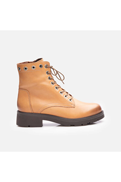 UrbanShoes Ghete damă casual din piele naturală, Leofex – 350 Cognac Box