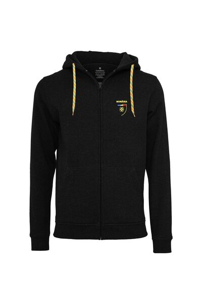 ColorEscu Hanorac România Simbol tricolor broderie, culoare neagră, CRP116
