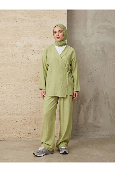 Foremia Side-Tie Strawberry Suit - Oil Green
