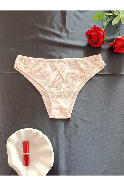 ZENA UNDERWEAR Mia Women's Lace Underwear Panties with Cross Detail on the Front