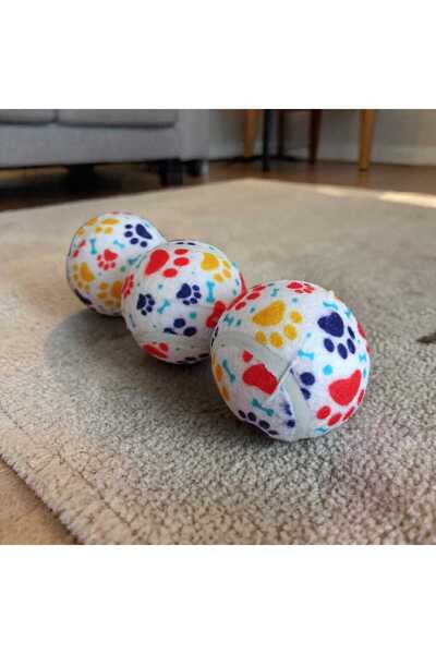 Hureggo Concept''Paw Patterned Cat and Dog Play Ball 3-Pack