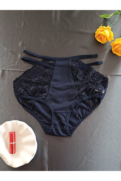 ZENA UNDERWEAR Shay Lace High Waist Women's Underwear Panties with String Det...