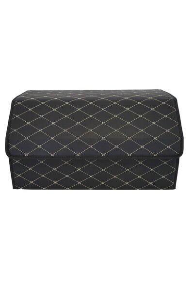 OEM Cutie de Depozitare Auto, Piele Ecologica, 55 x 30 x 30 cm, 2 Compartimen...