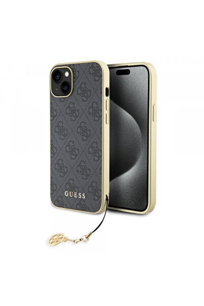 Stef's Cat Θήκη για Apple iPhone 15 Plus, Guess, 4G Charm, Γκρι