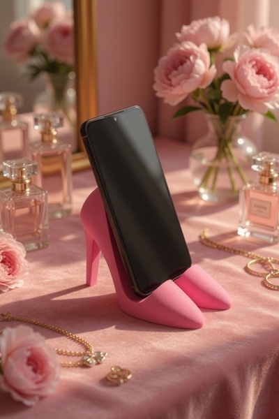 MYCRAFT3D Topuklu Ayakkabı Telefon Standı – Dekoratif Telefon Tutucu