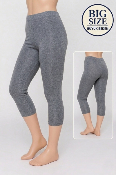 Altınay Plus Size Cotton Women's Leggings High Waist Capri Comfortable Stretc...