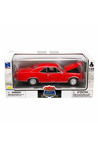 New Ray Masina metalica, New Ray, 1966 Pontiac GTO, Rosu, 1:25
