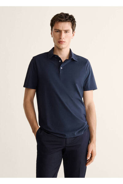 MANGO Man %100 pamuklu slim fit polo gömlek