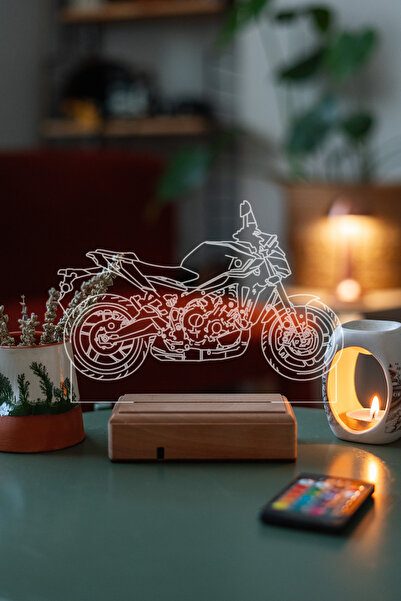 Modiwa Design Yamaha MT 09 Motor Hediyelik Plakalı İsimli 16 Renkli Kumandalı...