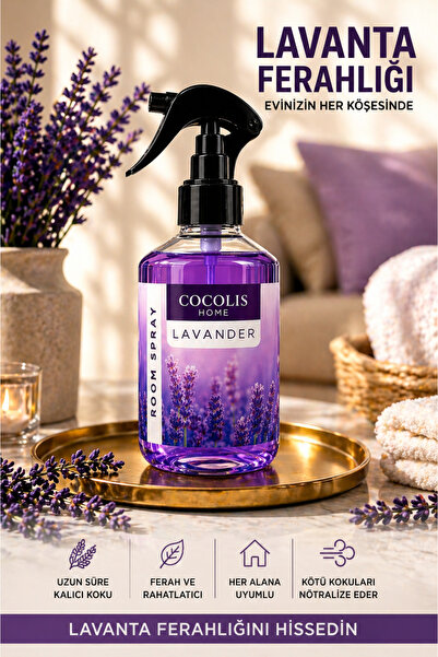 Cocolis Home Lavanta Oda Spreyi 250 ml | Kalıcı Koku & Anında Ferahlık