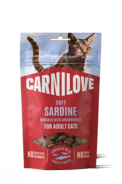 Sardalyalı (Çilekli) Yumuşak (Soft Snack) Kedi Ödül Maması 50 gr