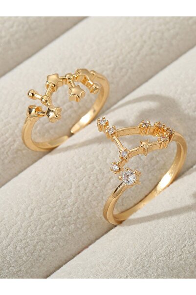Take Two By Styli Set of 2 - Gold Embellished Rings