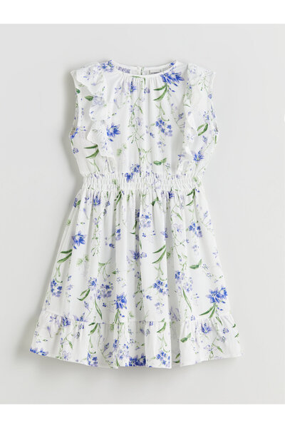 LC Waikiki Rochie de fete cu imprimeu floral și guler rotund