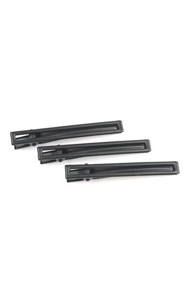 meli melo Set 3 agrafe par negre, finisaj mat