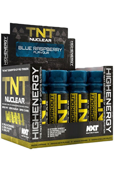 NXT Nutrition Nuclear Shots- Blue Raspberry Flavor 12 x 60ml - ان اكس تي مشرو...