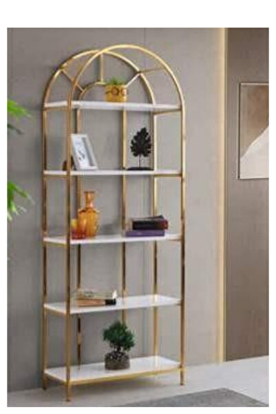 Savita Home Gündüz Kitaplık Barok Ceviz Çok Amaçlı Raf Ünitesi 70x30x180 cm