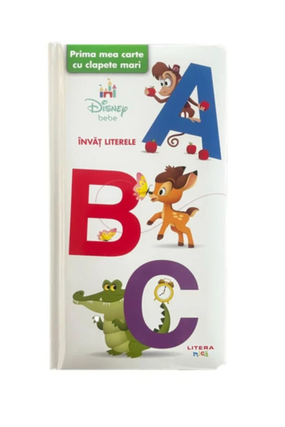 Editura Litera Disney Bebe. ABC. Prima mea carte cu clapete mari