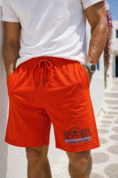 Rich Men's Cotton Sport Lace-Up Capri - Double Pocket Casual Basic Shorts