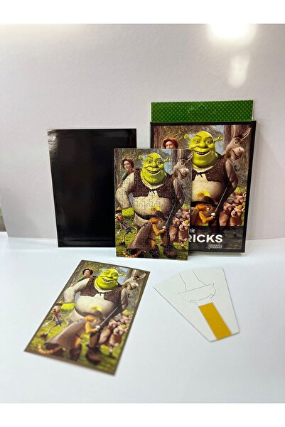 ydn Shrek Manyetik Puzzle 100 Parça Çerçeveli Tasarım Dekoratif Çocuklar Eğit...