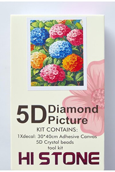 Liva Craft Beadwork Kit 30 X40 Colorful Hydrangea