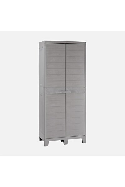 Genel Markalar Woody's XL 4 Raflı Plastik Dolap Gri