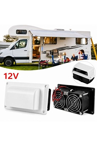 GÜMRÜK BEY 12V 6W Karavan Yan Hava Havalandırma Egzoz Fanı Tekne ve Kamp Araç...