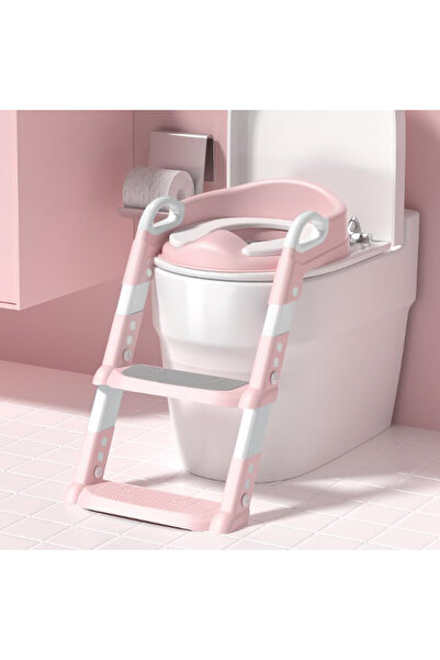 yusa stores Pembe Merdivenli Çocuk Klozet Adaptörü - Ayarlanabilir Basamaklı ...
