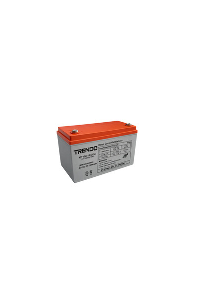 Trendo Battery TRENDO Jel Akü (Italy) Deep Cycle 12V 100Ah(10HR) 110Ah(20HR)