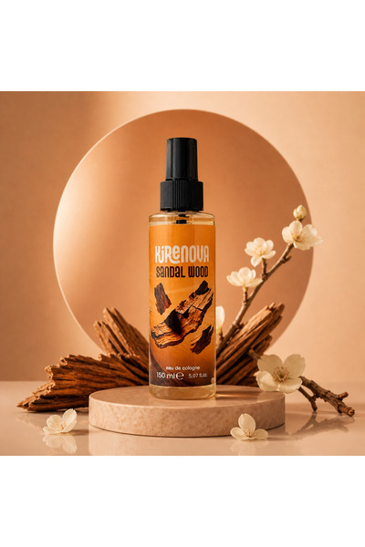 Kirenova Sandal Wood 150 ml Premium Kolonya | Yüksek Kalıcılık