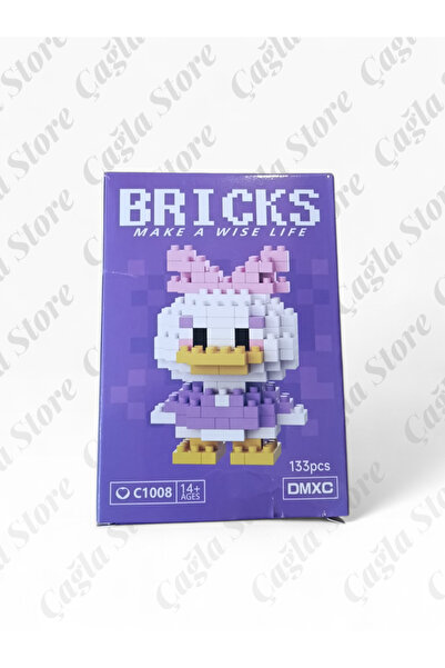 Caglastore Çağla Store Bricks Mini Lego Karakter 133 Parça Sevimli Pembe Mor ...