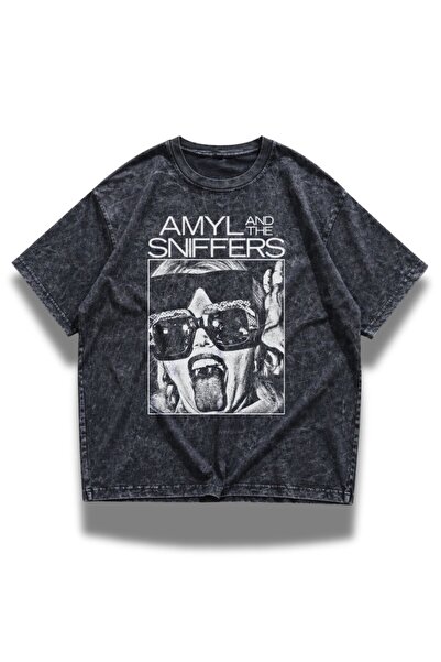 Fuddy Moda Unisex Amyl and the Sniffers Printed Washable T-Shirt, Oversized R...