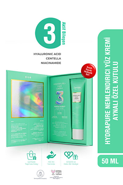 ZAROZA Hydrapure Nemlendirici Yüz Kremi 50 ML Aynalı Özel Kutulu | Sınırlı Sa...