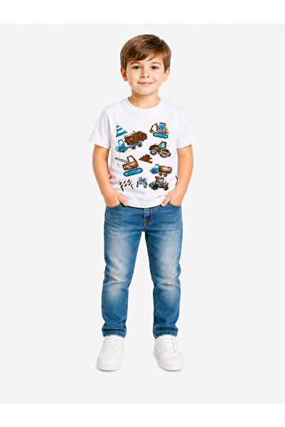 Yale Kids تي شيرت للأولاد من عمر 1-4 سنوات مصنوع من القطن بنسبة 95%