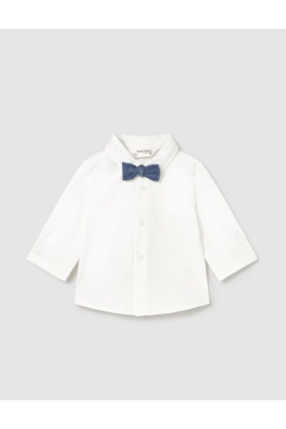 MAYORAL Baby Boy Long Sleeve Basic Shirt with Bow Tie 0-4 Years Anthracite